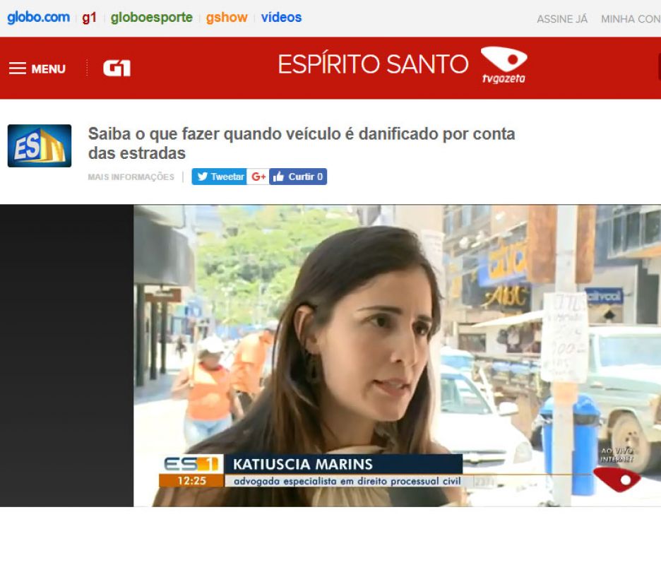 TV Gazeta entrevista Katiuscia Marins sobre direito indenizatório