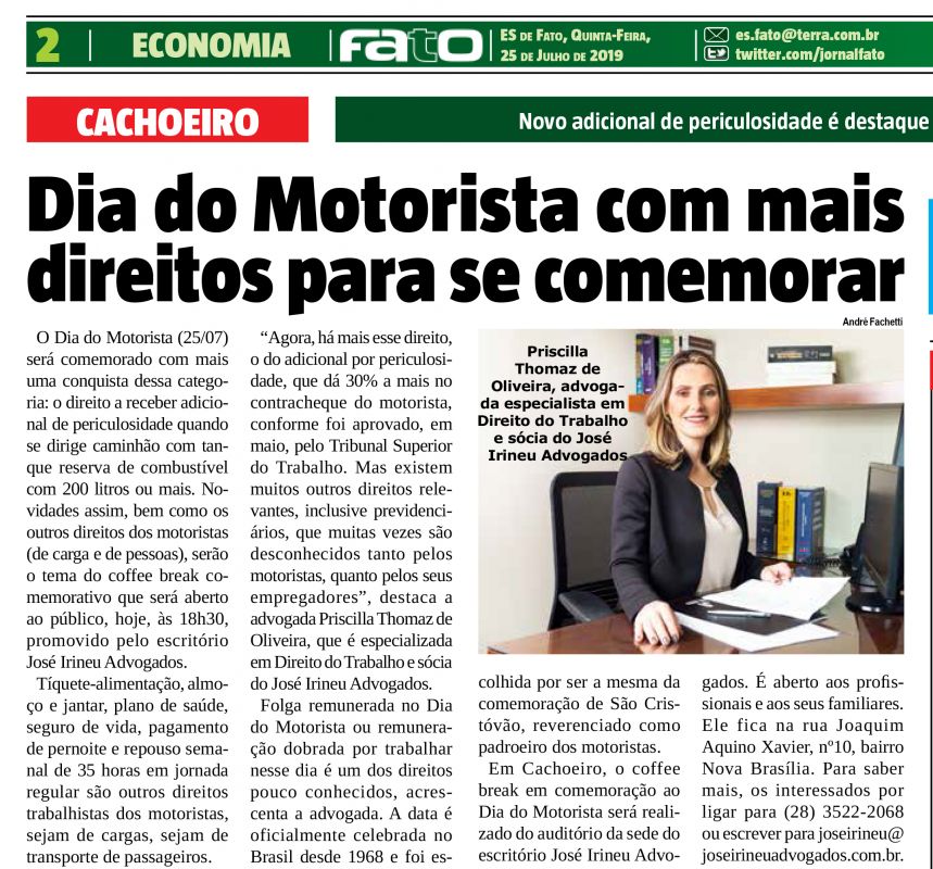 Direitos dos motoristas na nova entrevista de Priscilla Thomaz de Oliveira