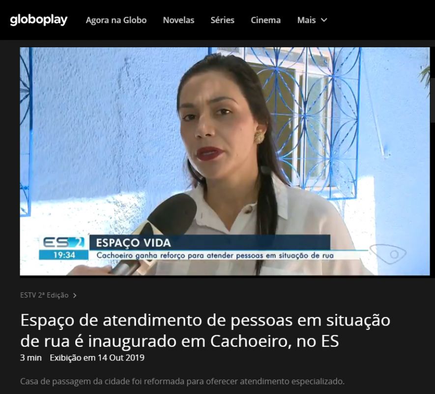Eliza Thomaz fala às TVs locais sobre novo espaço para população em situação de rua