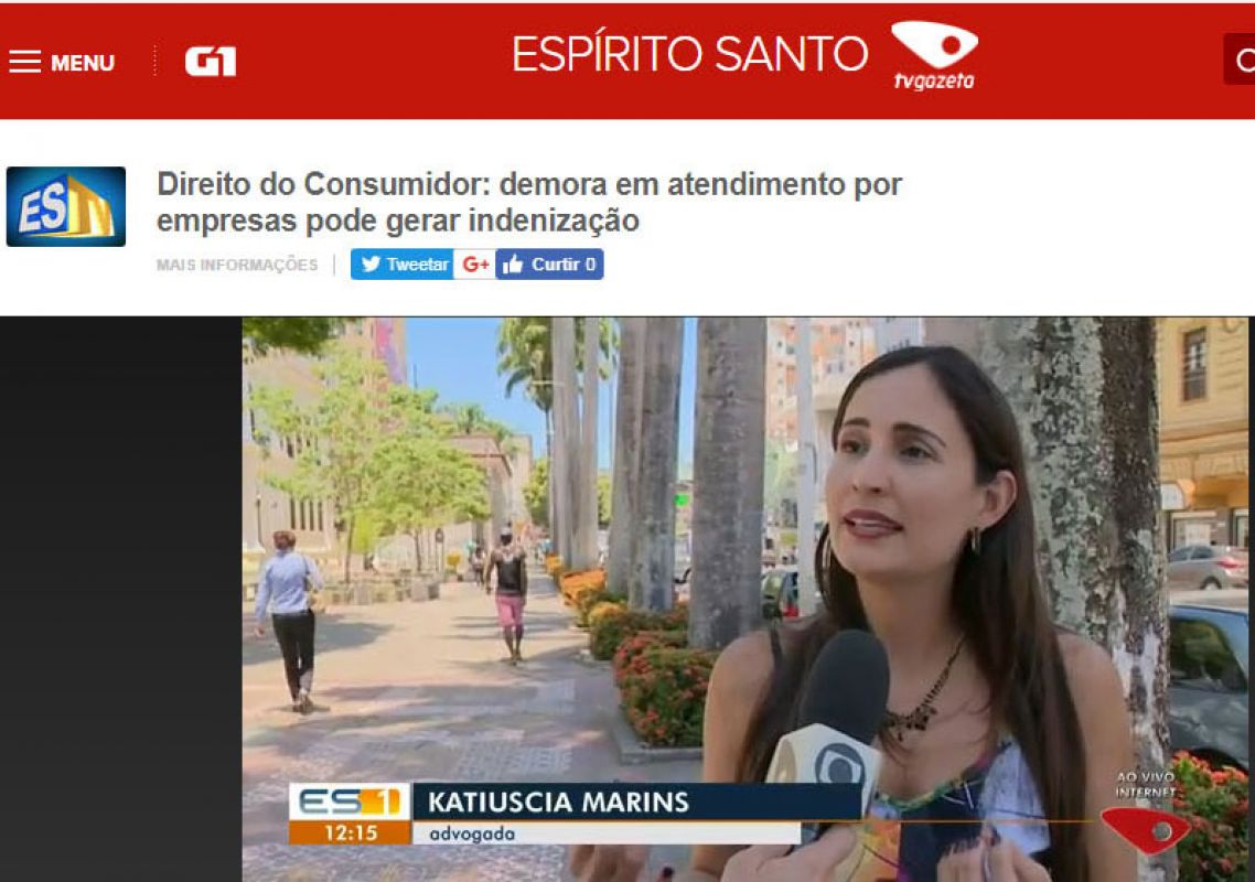 Nova entrevista da TV Gazeta com Katiuscia Marins