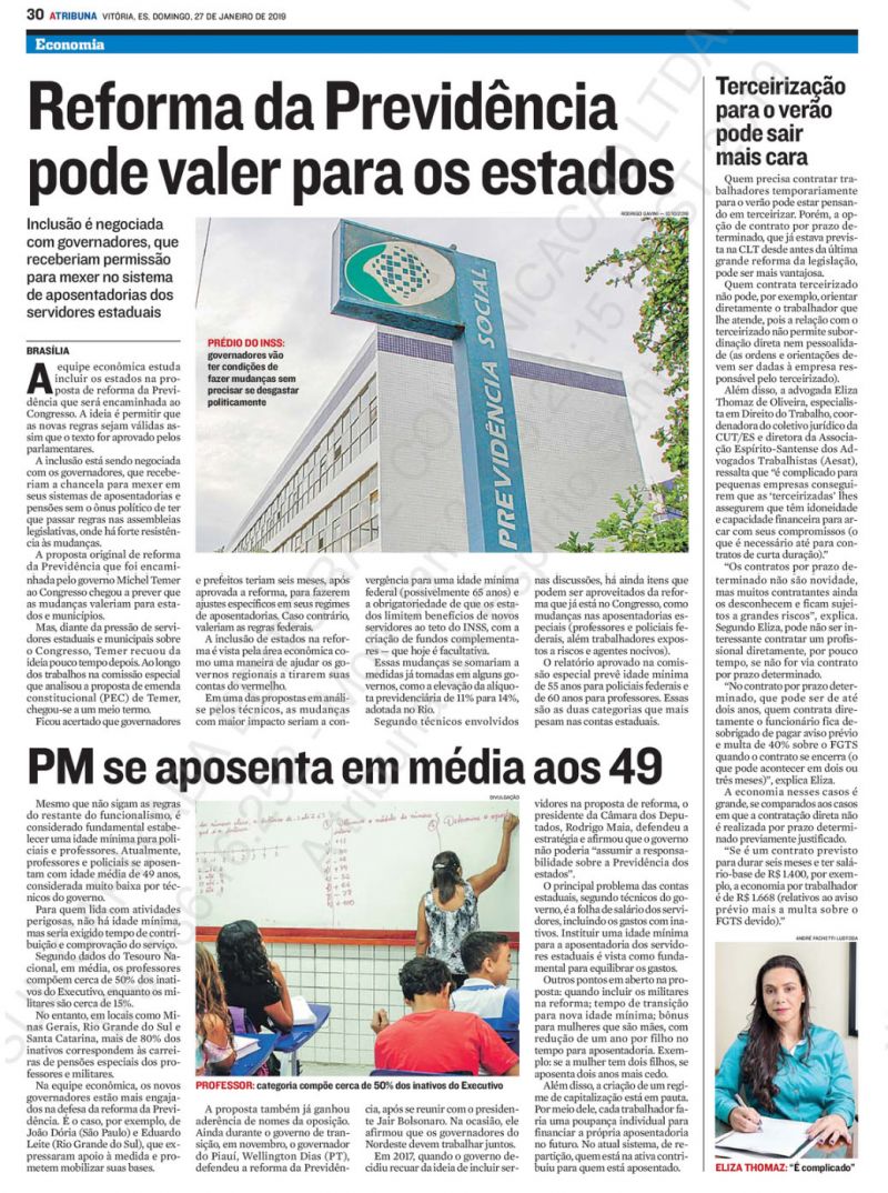 Terceirização: Eliza Thomaz fala ao jornal A Tribuna